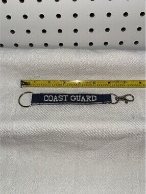 🩷 Lanyard Keychain  & Lobster Claw - Embroidered  Strap - Coast Guard ( Blue )